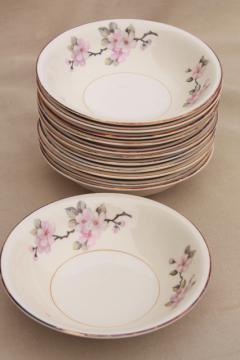 catalog photo of apple blossom vintage Homer Laughlin eggshell nautilus china fruit bowls