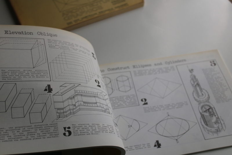 photo of architectural drawing & manual of graphic techniques set 1 thru 4, books for designers, artists  #6