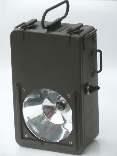 photo of army green portable light, big flashlight battery floodlight for camping #1