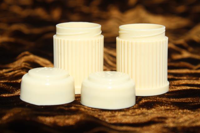 photo of art deco french ivory celluloid salt and pepper shakers for individual place settings #4