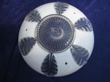 catalog photo of art deco leaves pattern glass lamp shade for old ceiling pendant light fixture