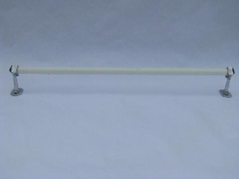 photo of art deco vintage 1930s white glass towel bar rod for powder room or kitchen sink #1