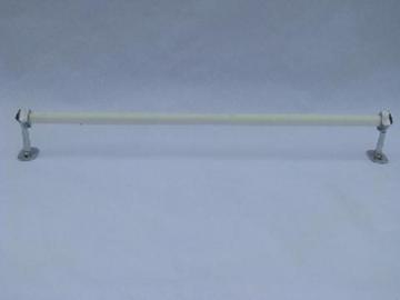 catalog photo of art deco vintage 1930s white glass towel bar rod for powder room or kitchen sink