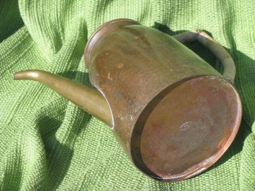 photo of art deco vintage Eskilstuna - Sweden copper tea / coffee pot, engraved 1935 #3