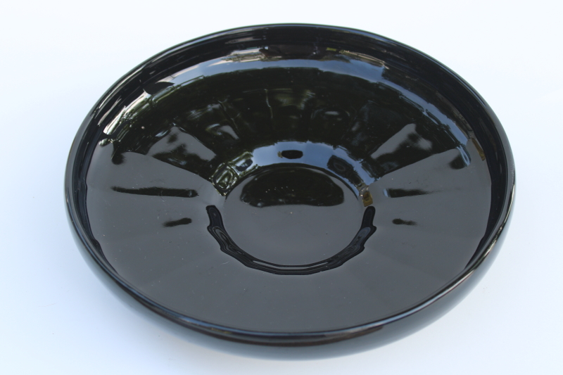 photo of art deco vintage Imperial glass ebony black glass bowl, Halloween snack dish or planter  #1