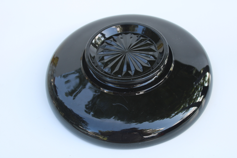 photo of art deco vintage Imperial glass ebony black glass bowl, Halloween snack dish or planter  #2