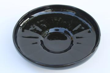 catalog photo of art deco vintage Imperial glass ebony black glass bowl, Halloween snack dish or planter 