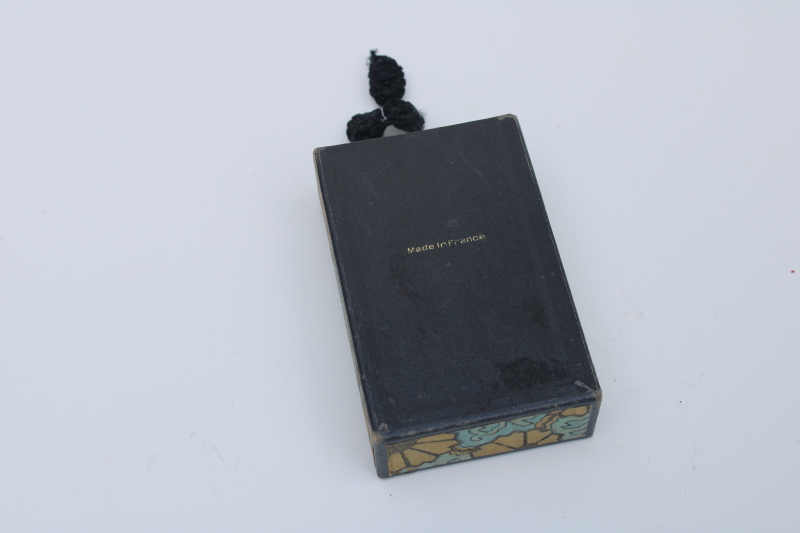 photo of art deco vintage Made in France box w/ tiny drawer, perfume bottle or jewelry trinket box #3