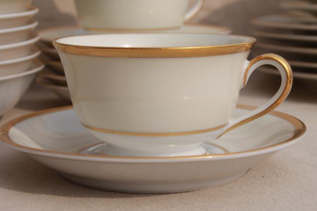 Noritake China, Vintage 1920’s set, the Crete Japanese China White store Gold