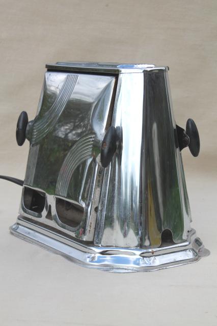 photo of art deco vintage Son Chief electric toaster, working retro chrome toaster  #9