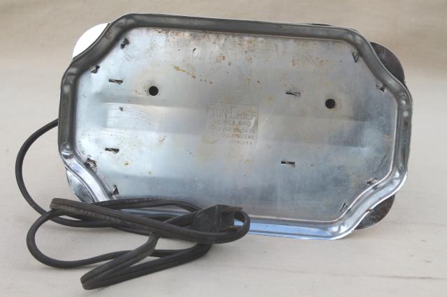 photo of art deco vintage Son Chief electric toaster, working retro chrome toaster  #11