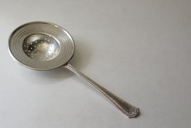 photo of art deco vintage Veribest silver plate tea strainer for over teacup #2