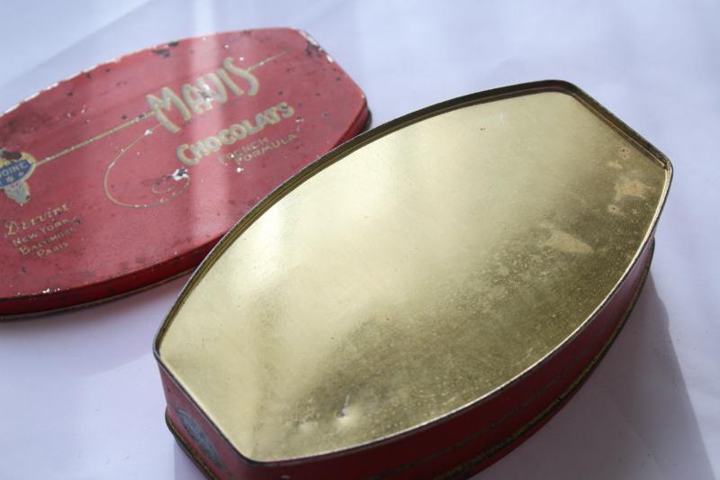 photo of art deco vintage chocolate box candy tin Mavis Chocolats French formula chocolates #10