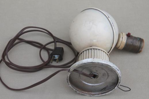 photo of art deco vintage electric wall light sconce, industrial metal lamp w/ saturn globe shape #5