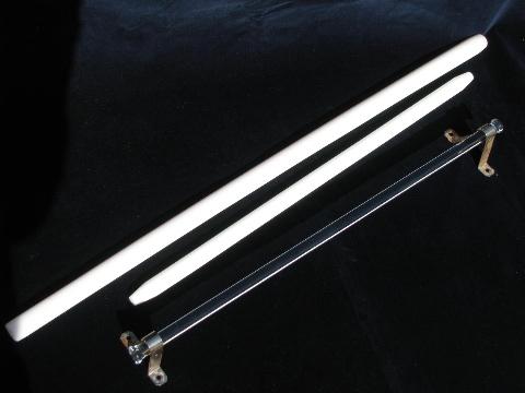 photo of art deco vintage glass towel bar rods for powder room or kitchen sink #1