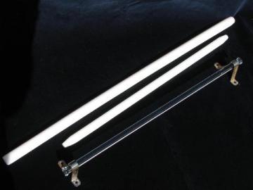 catalog photo of art deco vintage glass towel bar rods for powder room or kitchen sink