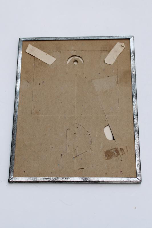 photo of art deco vintage photo / picture frame, reverse painted glass mat, minimalist frame #3