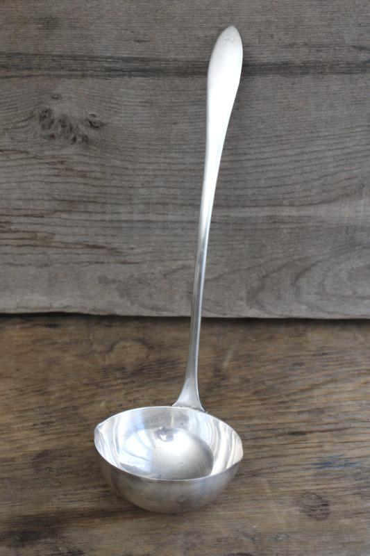 photo of art deco vintage silver plated punch ladle, clean classic lines modern wedding style #1