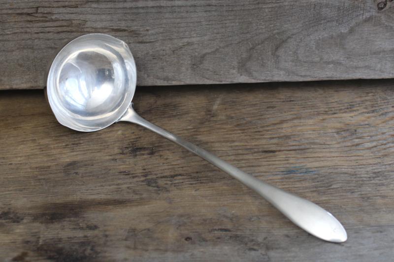 photo of art deco vintage silver plated punch ladle, clean classic lines modern wedding style #2