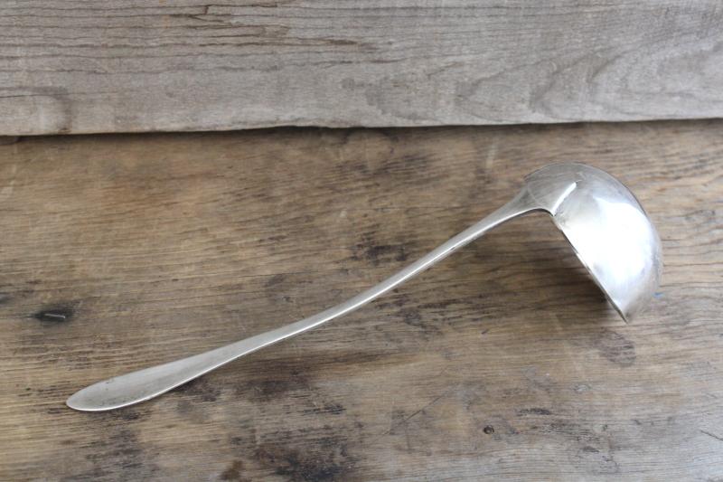 photo of art deco vintage silver plated punch ladle, clean classic lines modern wedding style #3