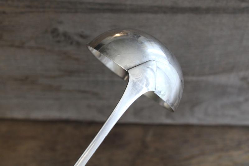 photo of art deco vintage silver plated punch ladle, clean classic lines modern wedding style #5