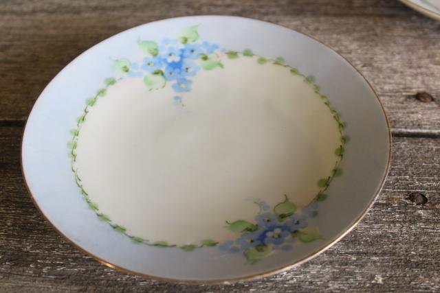 photo of art nouveau style florals vintage hand painted china plates Japan & Nippon marks #19