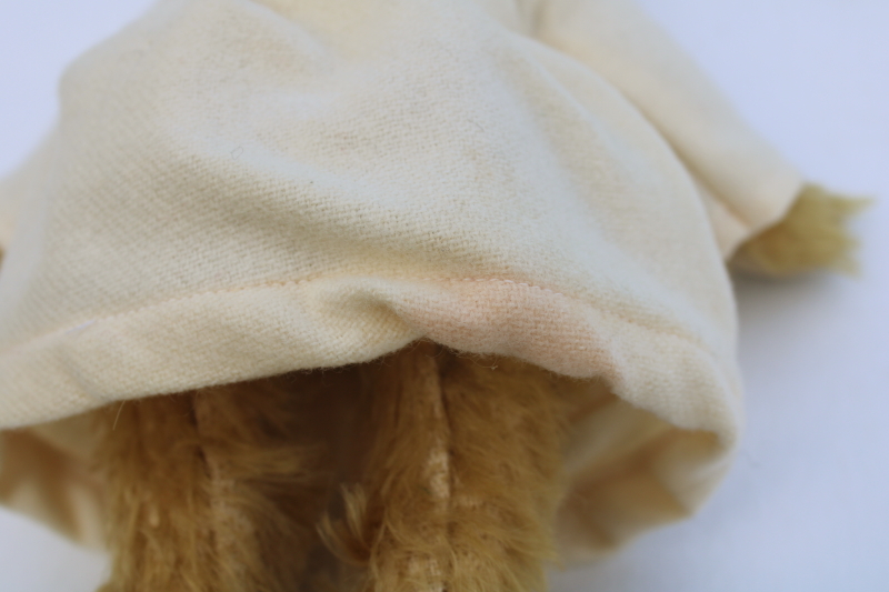 photo of artist signed handcrafted teddy bear, small jointed shaggy mohair bear Debi Ortega #7