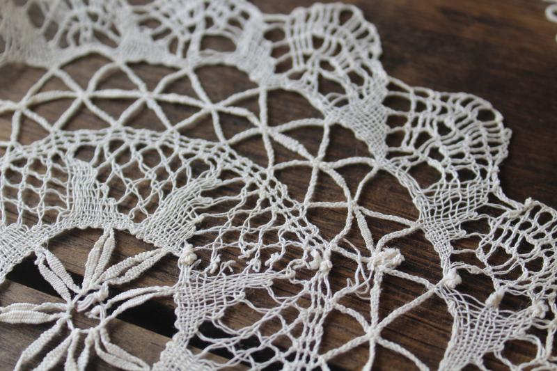 photo of assorted small doilies, lace & crochet table mats & goblet rounds, vintage doily lot #6
