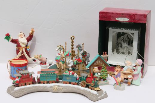 photo of assorted vintage Hallmark Christmas ornaments, collectible holiday ornament lot #1