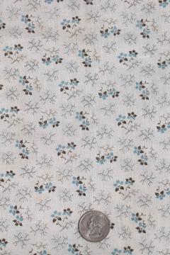 catalog photo of authentic antique vintage fabric, primitive cotton calico print for shirting, aprons etc.