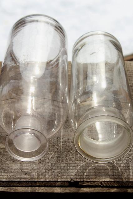 photo of authentic old antique apothecary bottles, tall display pharmacy jars w/ glass stoppers #8