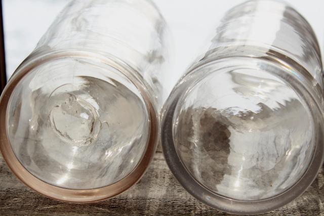 photo of authentic old antique apothecary bottles, tall display pharmacy jars w/ glass stoppers #15