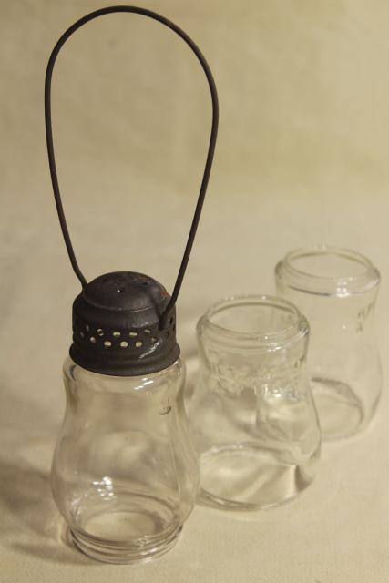 photo of authentic vintage lantern glass replacements Dietz Sport & Jewel skaters lamp #7