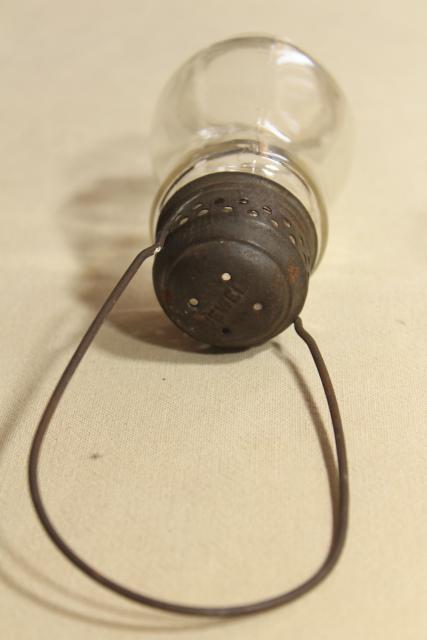 photo of authentic vintage lantern glass replacements Dietz Sport & Jewel skaters lamp #12