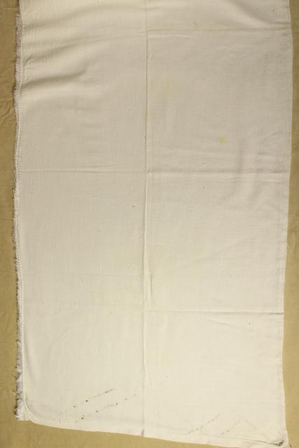 photo of authentic vintage unbleached cotton feedsack fabric, lot of a dozen old grain sacks #7