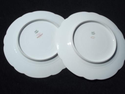 photo of autumn asters floral antique Haviland Limoges french china salad plates #4