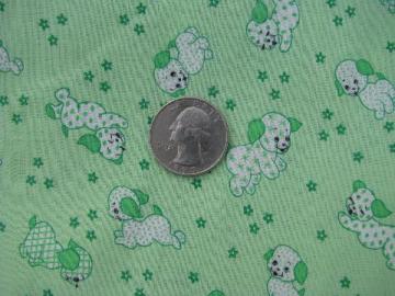 catalog photo of baby animals vintage 1940s - 50s cotton fabric, puppies print