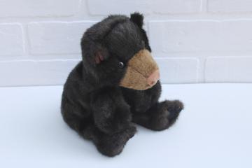 catalog photo of baby black bear realistic wild animal Folkmanis hand puppet plush stuffed toy