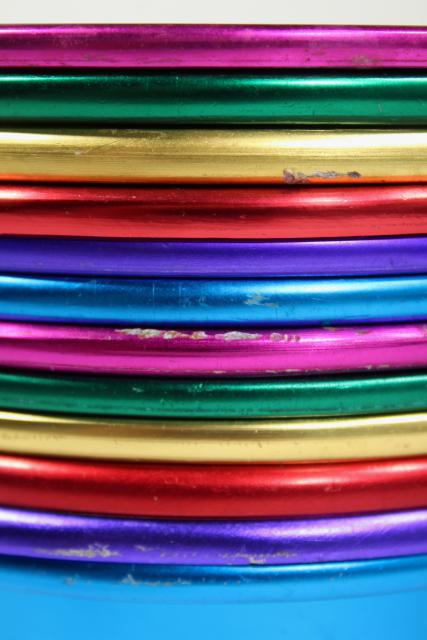 photo of baby boomer vintage anodized colored aluminum bowls, a rainbow of colors! #11