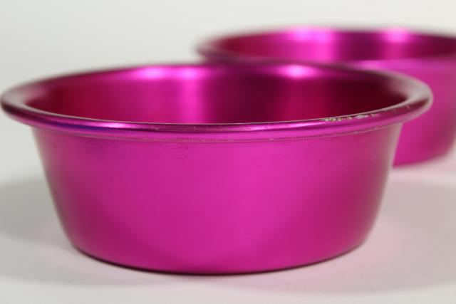 photo of baby boomer vintage anodized colored aluminum bowls, a rainbow of colors! #12
