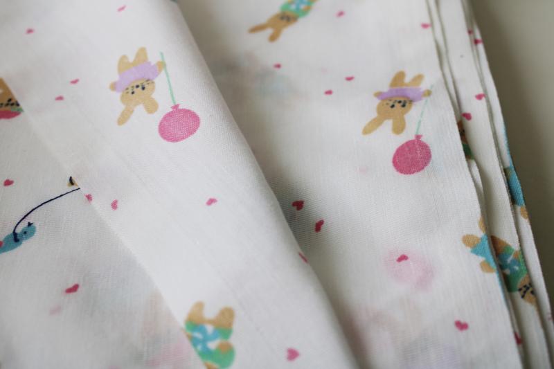 photo of baby bunny print cotton / poly fabric, nice for doll clothes or Easter craft projects #3