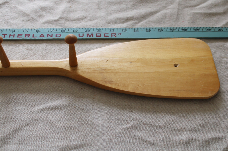 photo of baby canoe paddle wall mount coat hooks pegboard rustic lake life cabin decor  #4