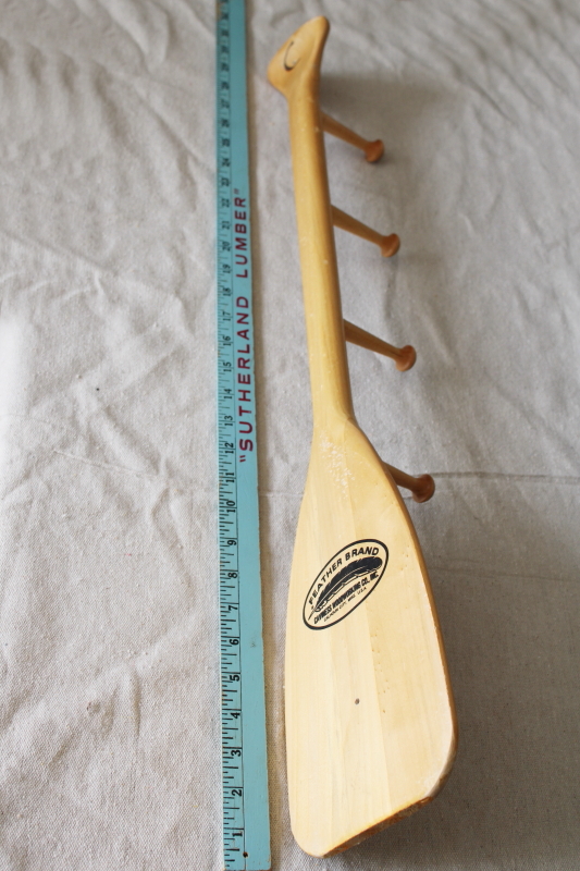 photo of baby canoe paddle wall mount coat hooks pegboard rustic lake life cabin decor  #5