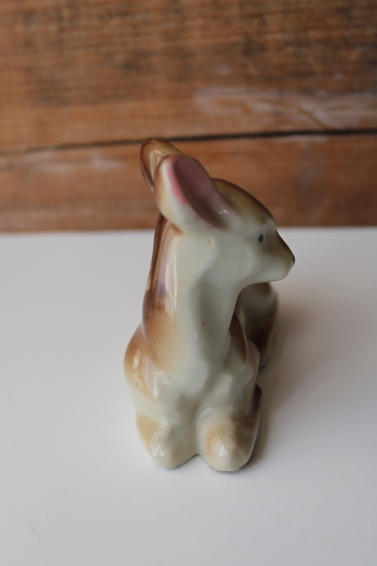 photo of baby fawn deer, vintage Japan hand painted ceramic figurine #3