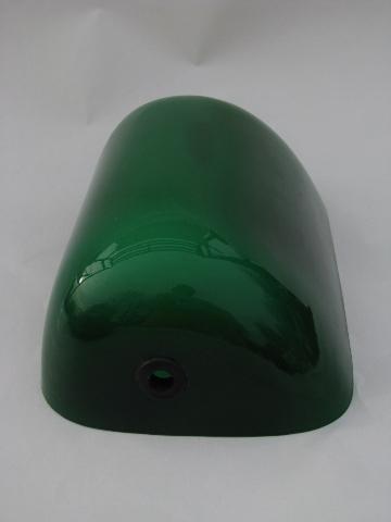 banker s green cased glass shade for vintage student desk lamp emerlite type
