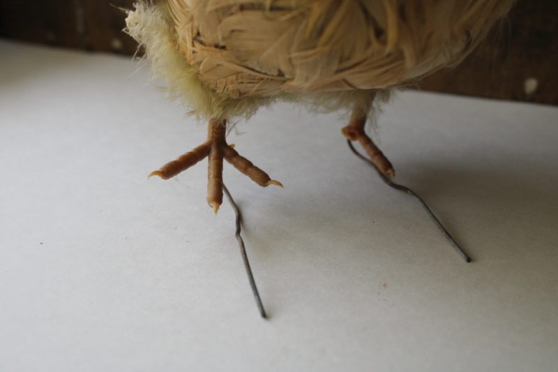photo of bantam rooster lifelike chicken w/ real feathers, country farmhouse decor old banty rooster  #4
