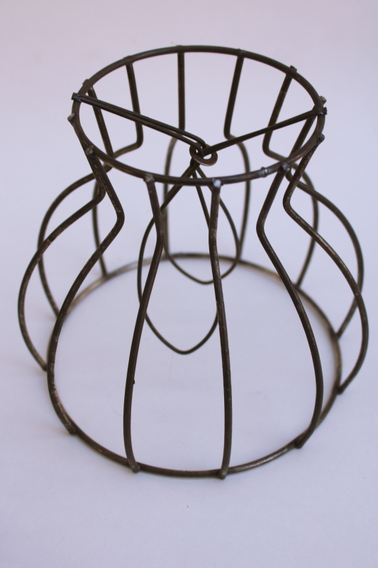 photo of bare wire lamp shade frames, set of 8 tiny bell shaped shades clip on bulb type chandelier light shades #4