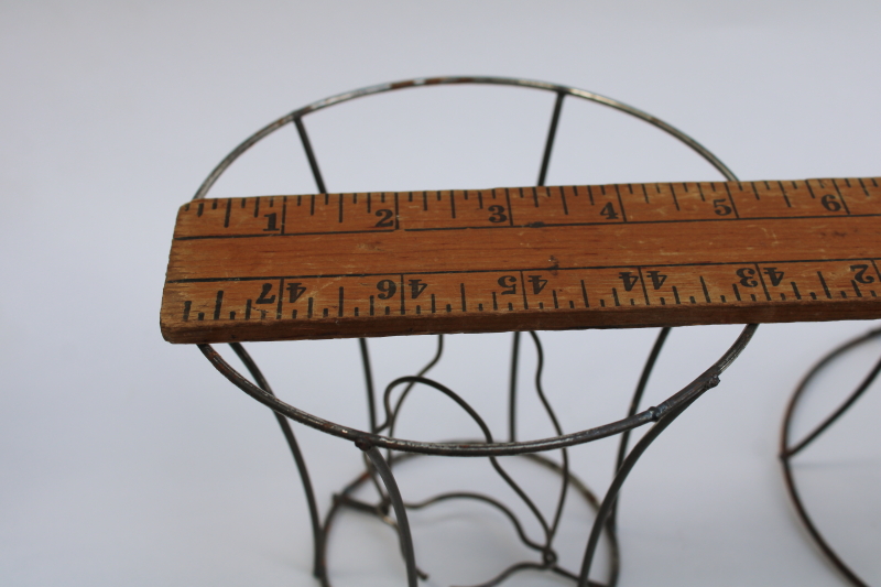 photo of bare wire lamp shade frames, trio of little bell shaped shades clip on bulb type chandelier light shades  #10