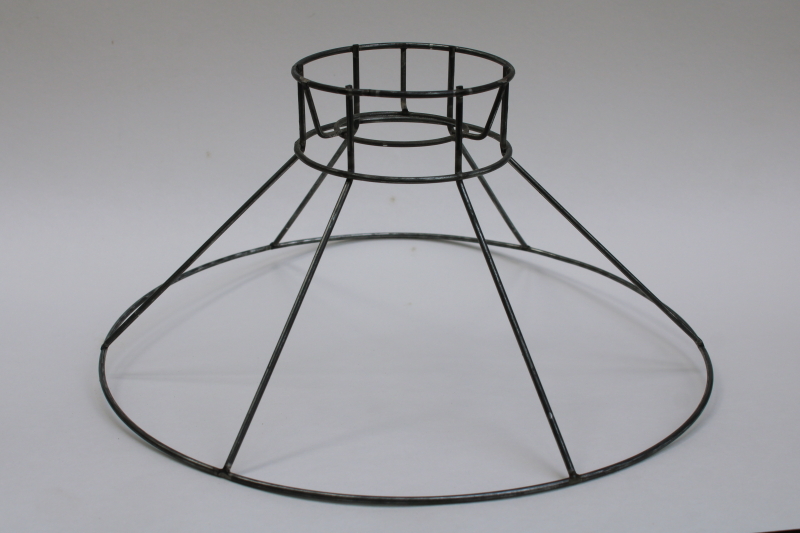 photo of bare wire lampshade frame, french country style empire lamp shade frame made to fit glass hurricane light  #1