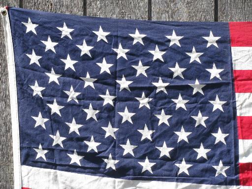 photo of beautiful all-cotton vintage American flag, old 50 star US flag #2